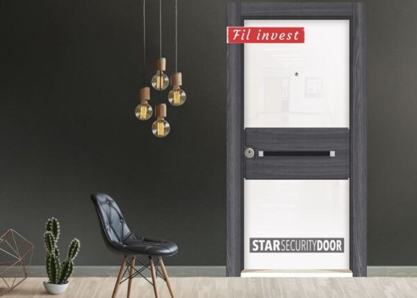 Врата Star Security Door серия Crystal модел CR5057 Бял