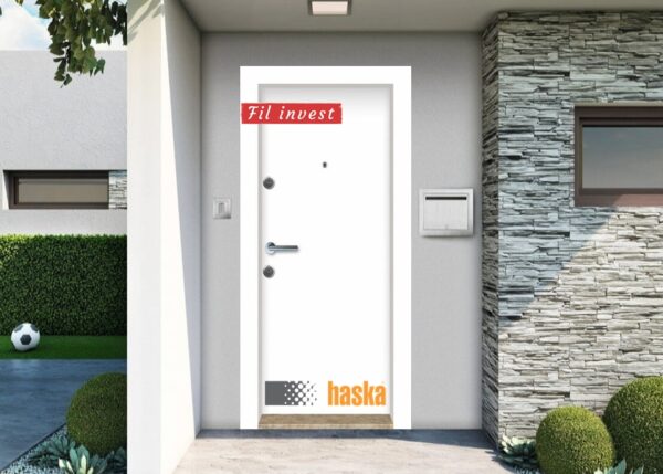 Входна врата Haska серия Outdoor модел Композит Бяла